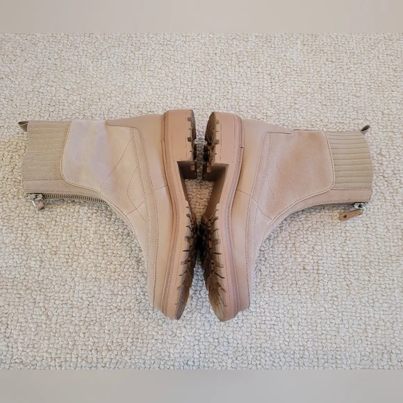 Sam Edelman Leone Leather Lug Chunky Sole Chelsea Boots Size 8.5M Suede. - Picture 5 of 13